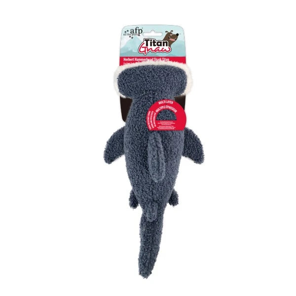 All For Paws Titan Gnaw Herbert Hammerhead Shark Titan