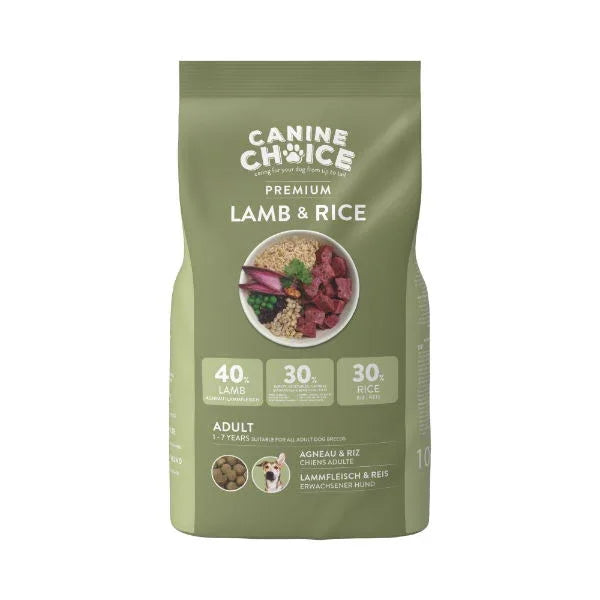 Canine Choice Premium Adult Dry Dog Food 10kg - Lamb - North East Pet Shop Canine Choice