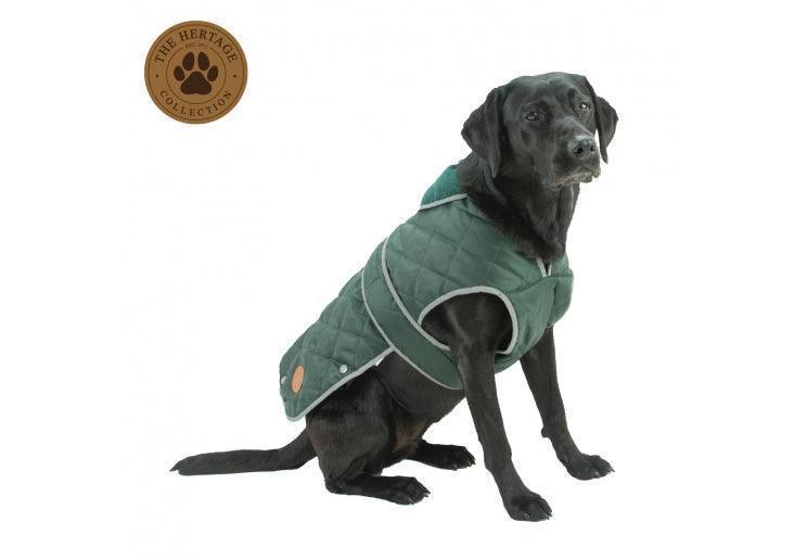 Heritage Green Quilted Coat L - North East Pet Shop Ancol