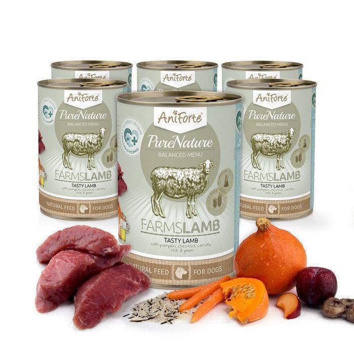 PureNature Farms Lamb - Wet Food for Dogs - 6 x 400g - North East Pet Shop Aniforte