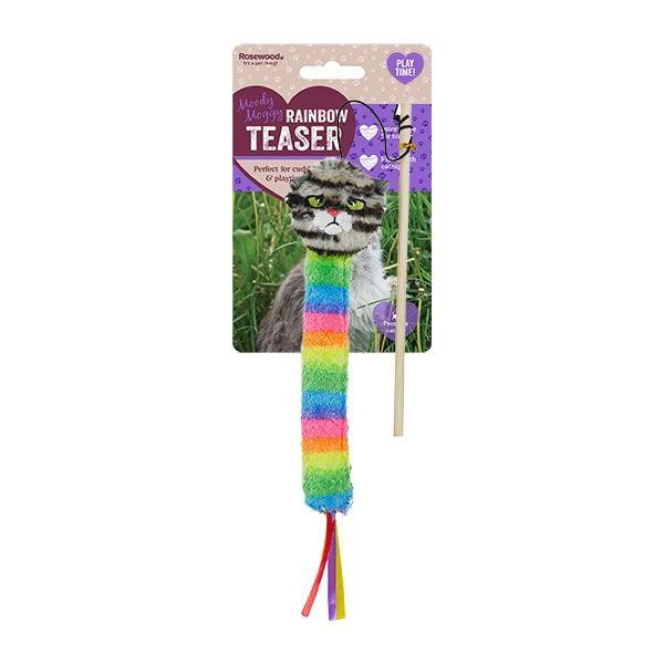 Rosewood Moody Moggy Rainbow Teaser x4 - North East Pet Shop Rosewood