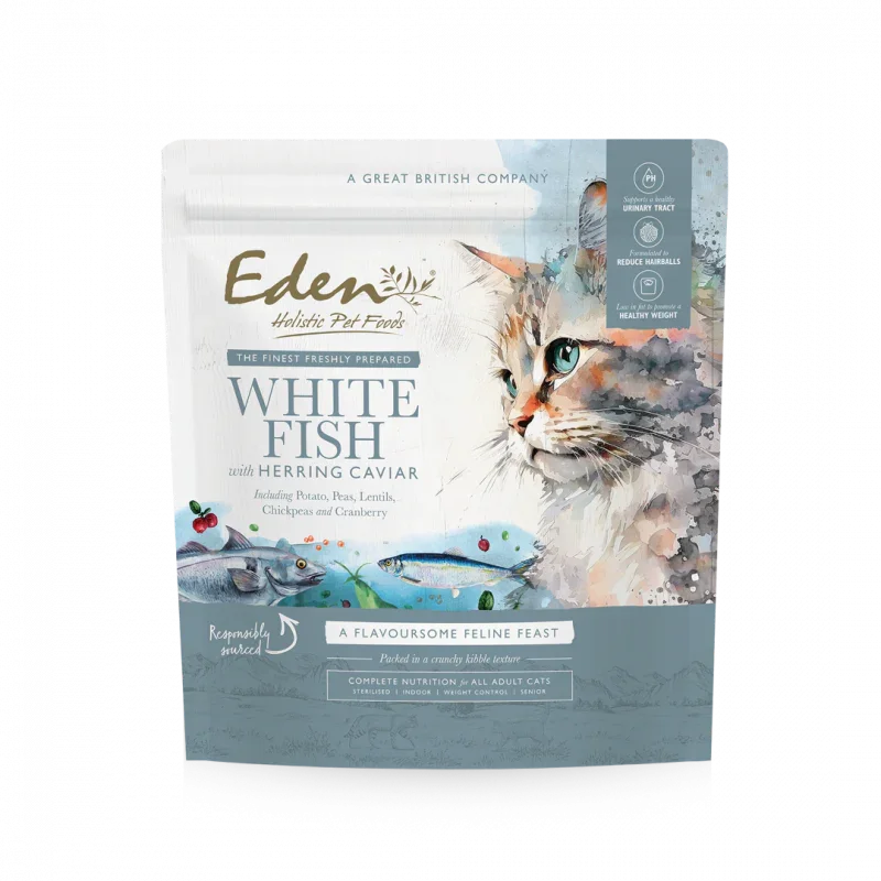 Feline Feast White Fish & Herring Caviar 1.5kg - Eden Holistic Pet Foods