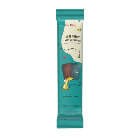 Tasty & Meaty Mega Chewy Twist With Duck Dog Treat 70g