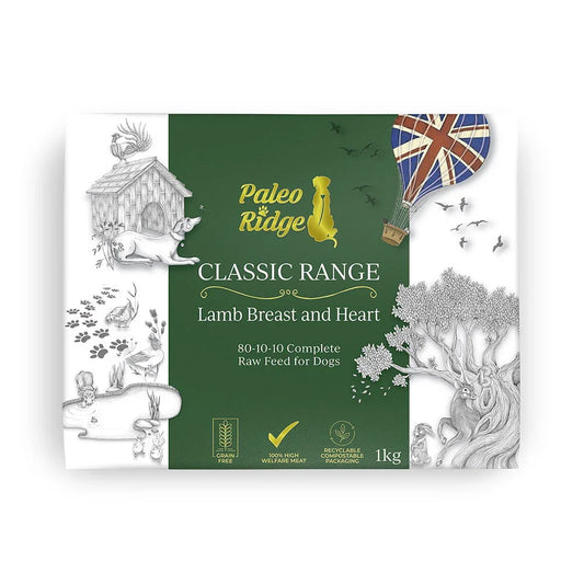 Paleo Ridge Classic Lamb Breast and Heart 1kg