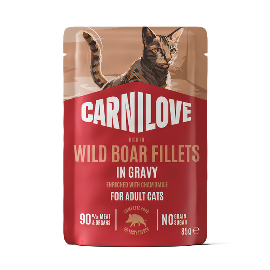 Carnilove Gravy Wild Boar with Chamomile Cat Pouch 85g