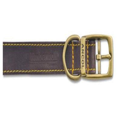Ancol Timberwolf Leather Collar Sable 55cm - North East Pet Shop ANCOL