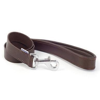 Ancol Vintage Leather Padded Lead Chestnut 1m x22mm - North East Pet Shop ANCOL