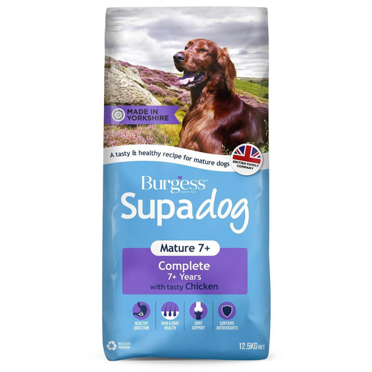 Burgess Supadog Mature Chicken 12.5KG - North East Pet Shop Burgess