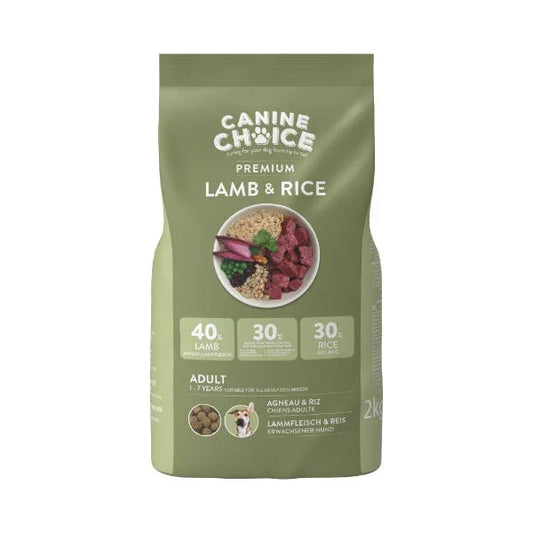 Canine Choice Premium Adult Dry Dog Food 2kg - Lamb - North East Pet Shop Canine Choice