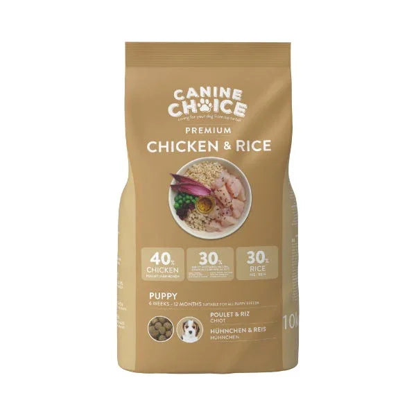 Canine Choice Premium Puppy Dry Dog Food 10kg - Chicken - North East Pet Shop Canine Choice