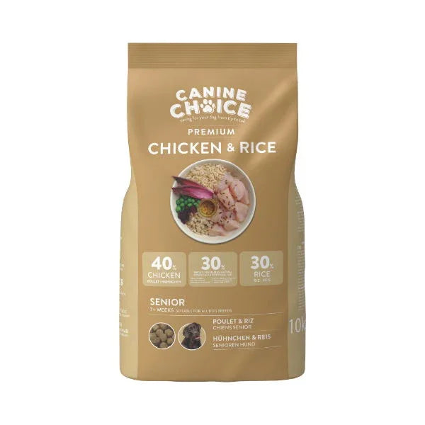 Canine Choice Premium Senior Dry Dog Food 10kg - Chicken - North East Pet Shop Canine Choice