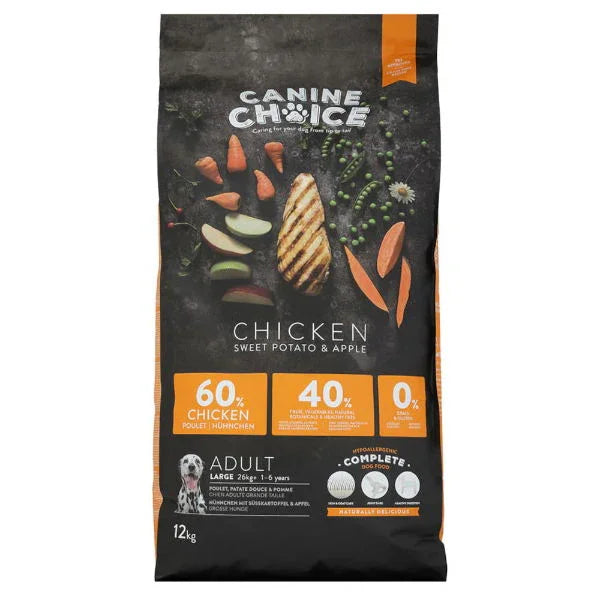 Canine Choice Super Premium Gf Large Adult Dry Chicken 12kg - North East Pet Shop Canine Choice