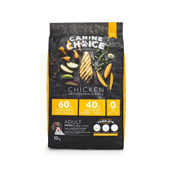 Canine Choice Super Premium Gf Medium Adult Dry Chicken 10kg - North East Pet Shop Canine Choice