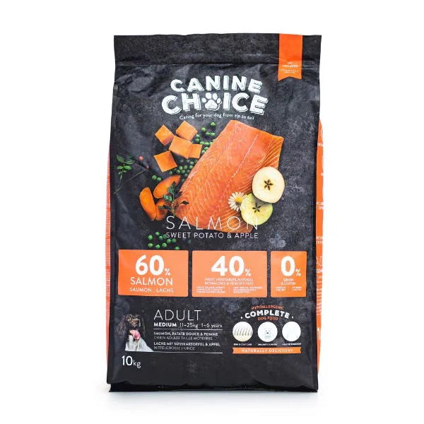 Canine Choice Super Premium Gf Medium Adult Dry Salmon 10kg - North East Pet Shop Canine Choice