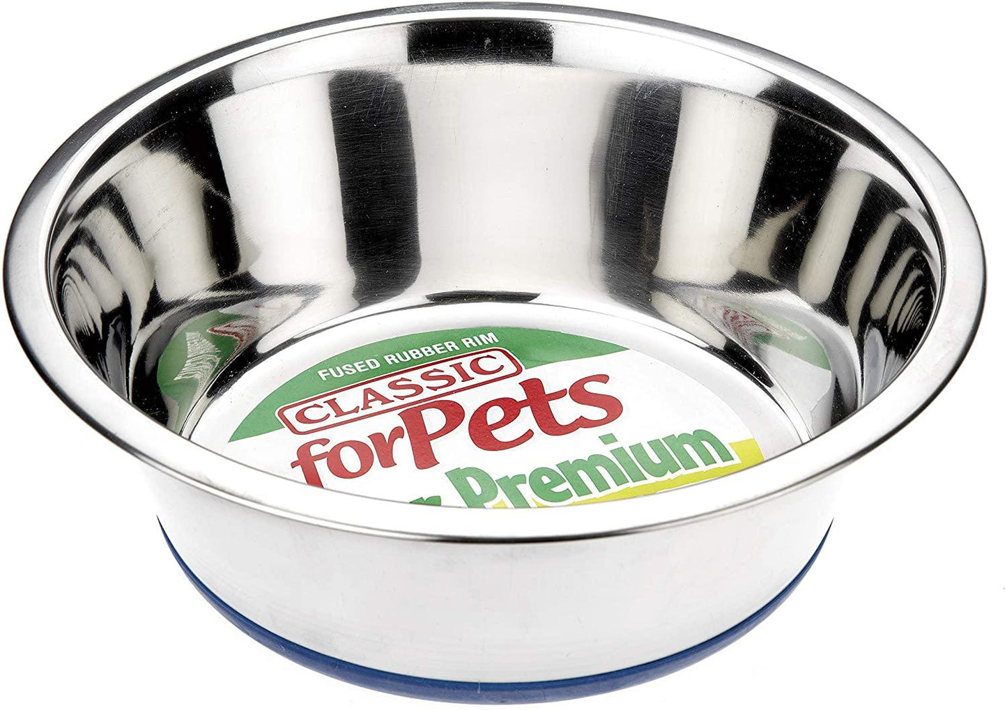 Classic S Steel Non-Slip Dish 6x10.75" - North East Pet Shop Classic