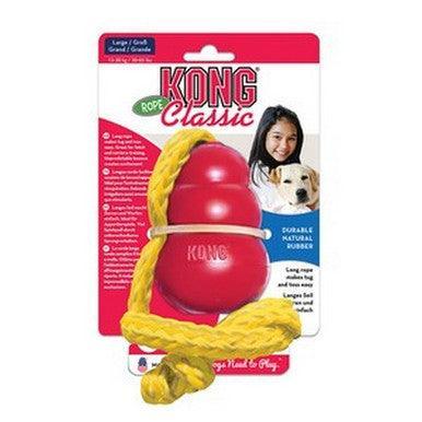 KONG Classic with Rope Large - North East Pet Shop KONG