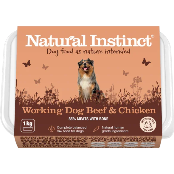 Natural Instinct Working Dog Beef & Chicken 1kg - North East Pet Shop Nutriment