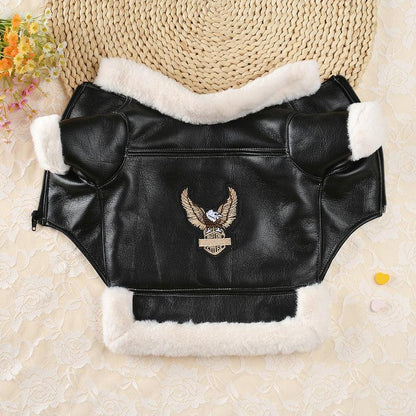Screaming Eagle Leather Dog Jacket - North East Pet Shop Dog Shack UK